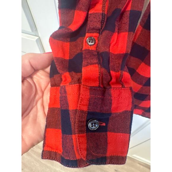 J. CREW Women’s Perfect Fit Plaid Black &Red Button Front Shirt Size XS - Picture 3 of 6